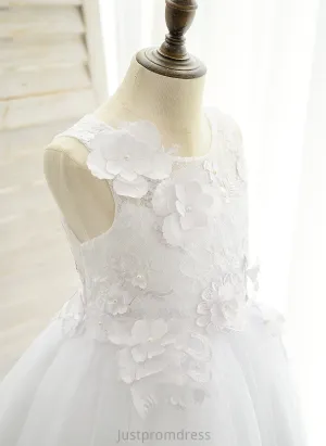 Appliques Scoop Dress Neck Sleeveless Floor-length Girl Shyann Flower Ball-Gown/Princess - With Flower Girl Dresses Satin/Tulle/Lace
