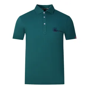 Aquascutum Aldis Brand London Logo Green Polo Shirt