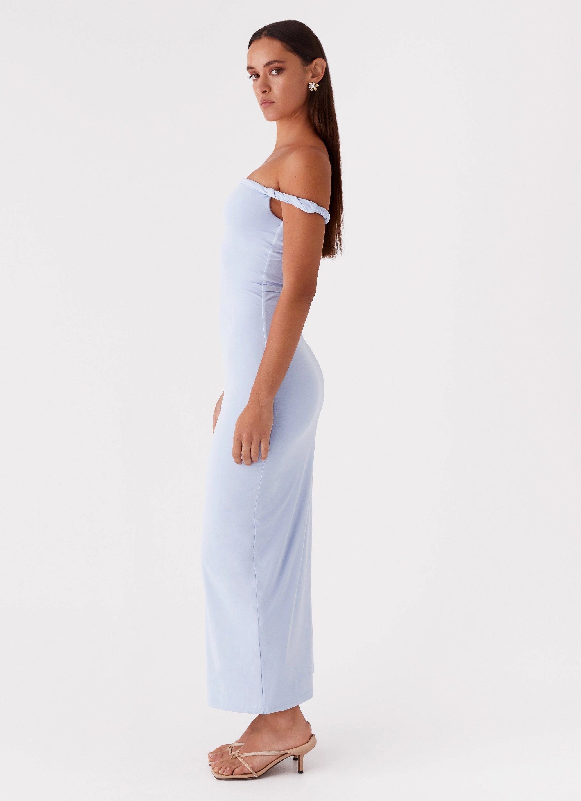 Arabella Twist Shoulder Maxi Dress - Blue All-Purpose Wear windproof