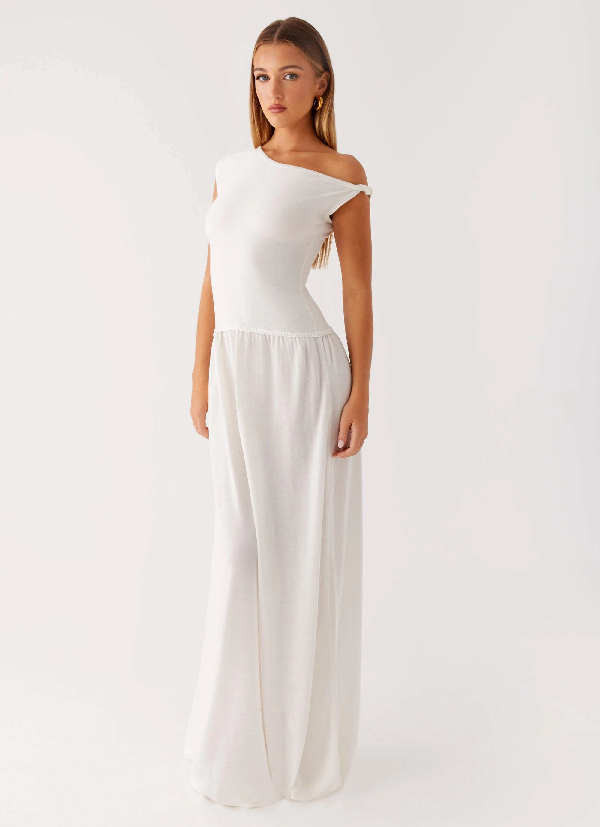 Pure Piece Ardella One Shoulder Maxi Dress - Ivory