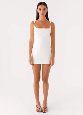 Leg-Lengthening Family Vibe Aretha Mini Dress - White