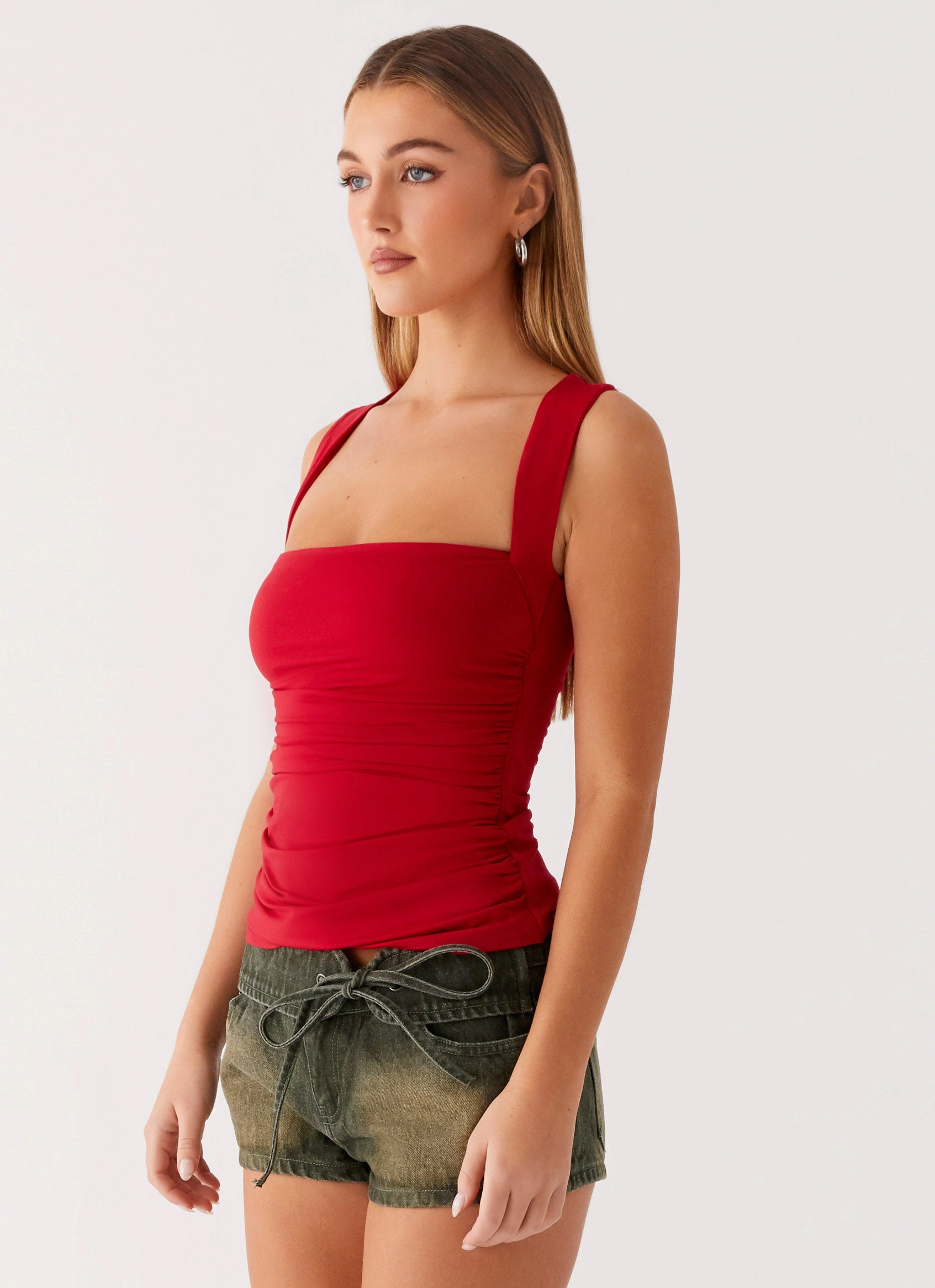 Bohemian style Aria Top - Merlot Red