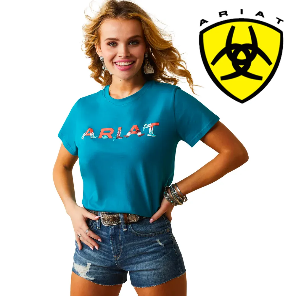 ARIAT Women's Real Boot Kickin Logo SS Tee 10043632