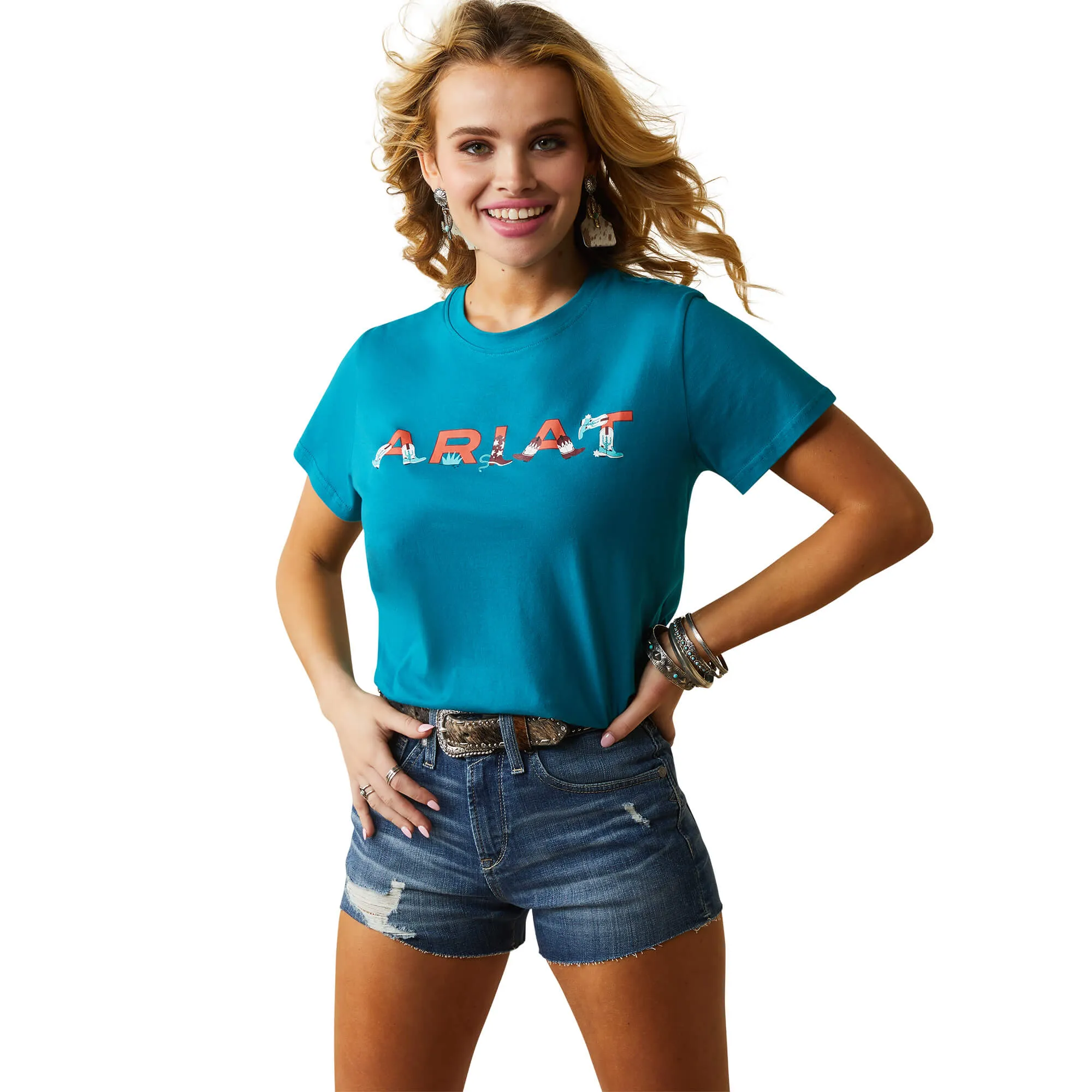 ARIAT Women's Real Boot Kickin Logo SS Tee 10043632