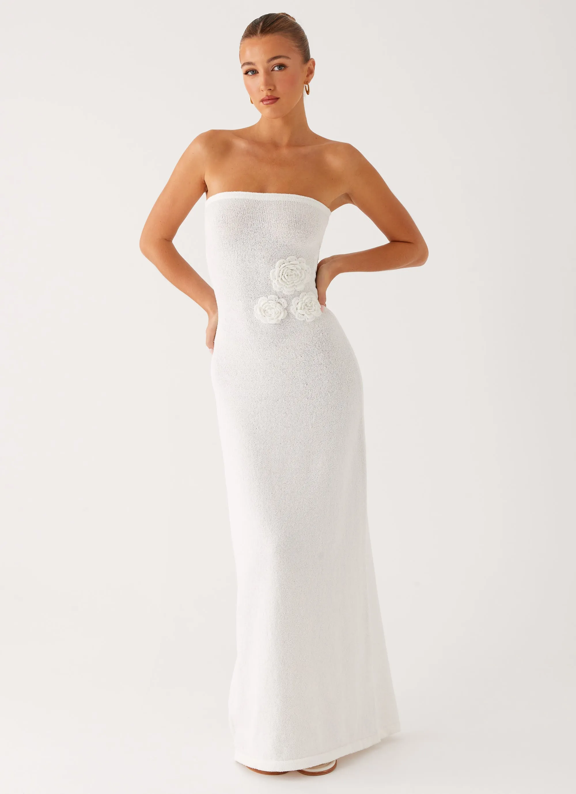 Arli Strapless Maxi Dress - Ivory Fit for All Seasons Classic Mood