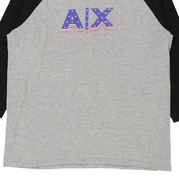 Armani Exchange Long Sleeve T-Shirt - Large Grey Cotton