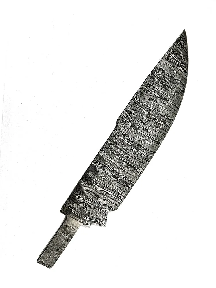 Arrowhead Textured 1095 15N20 high carbon steel Damascus Full Tang Blank
