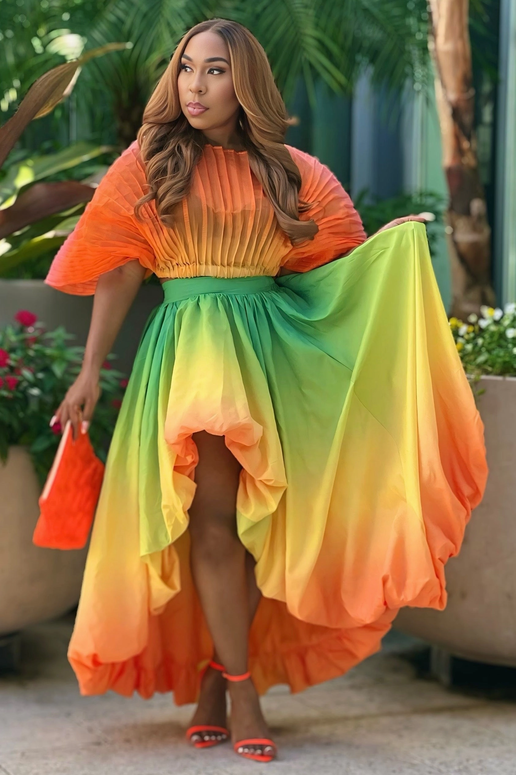 QuickRelease Closure FullCut Shoulder Lyra ??Tropic Like It??s Hot?? Lux Skirt Set