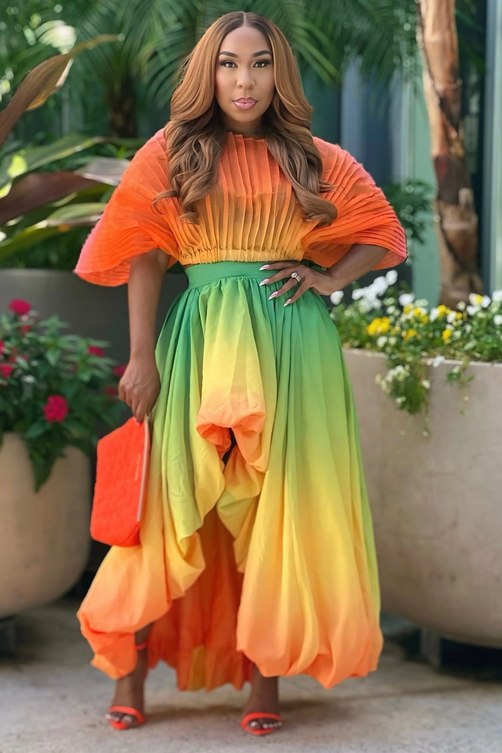Fashionable Shirt AntiPillingSurface Lyra ??Tropic Like It??s Hot?? Lux Skirt Set