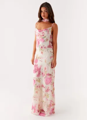 Seamless Finish Spencer Maxi Dress - Ivory Floral Print