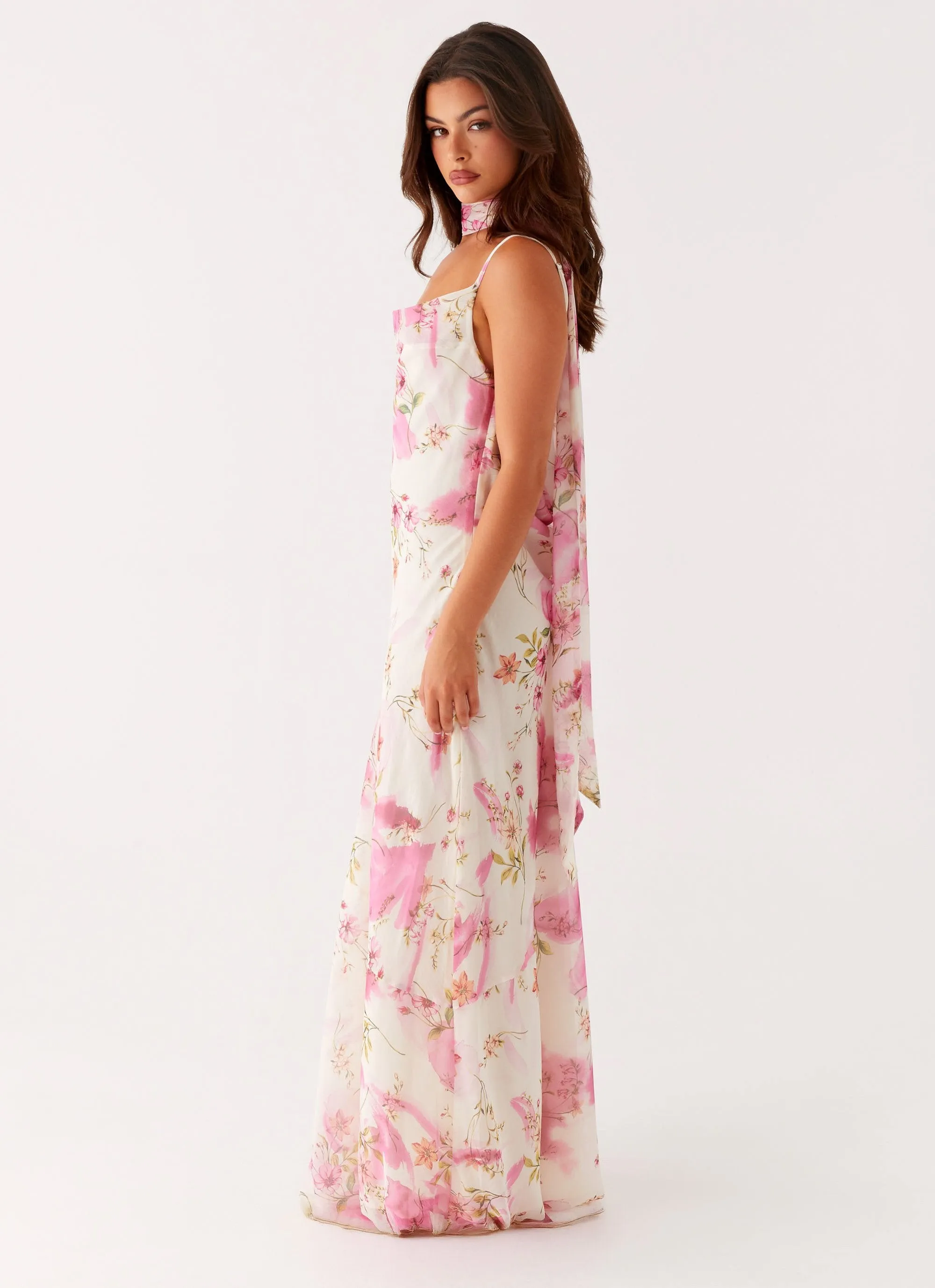 Spencer Maxi Dress - Ivory Floral Print Morning Glow