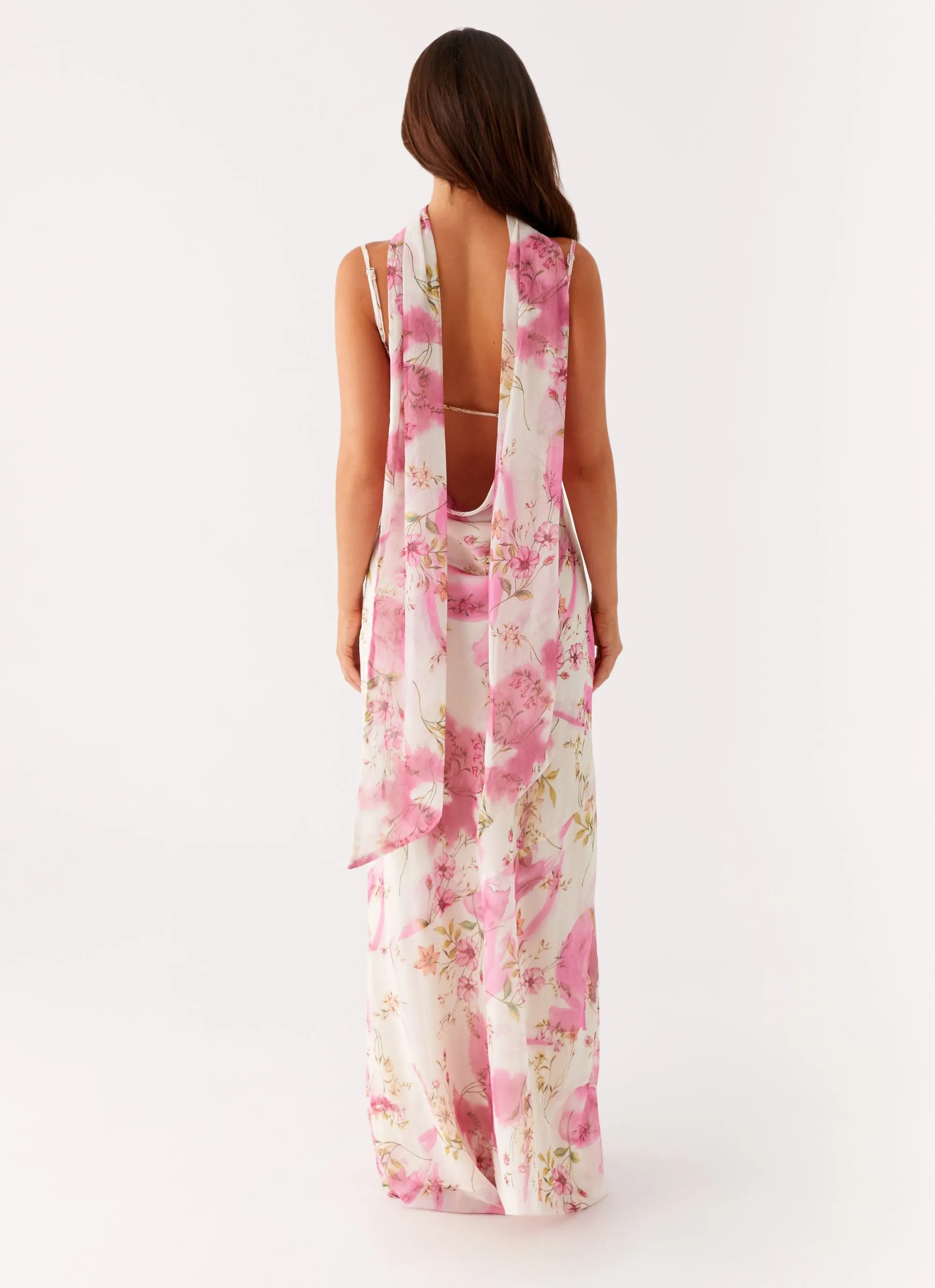 Cool Finish Spencer Maxi Dress - Ivory Floral Print