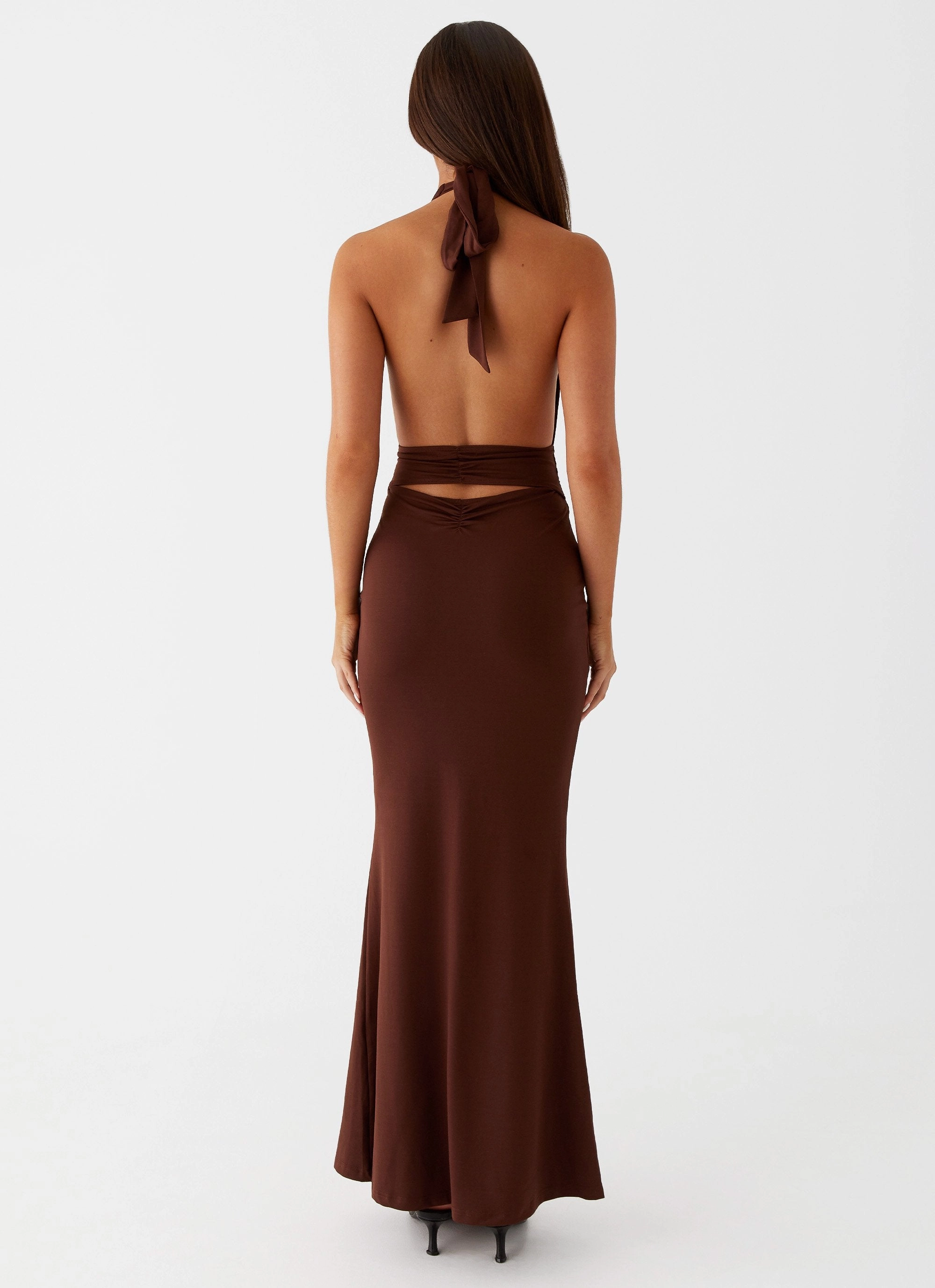 Carolina Twist Maxi Dress - Chocolate Scandi Light