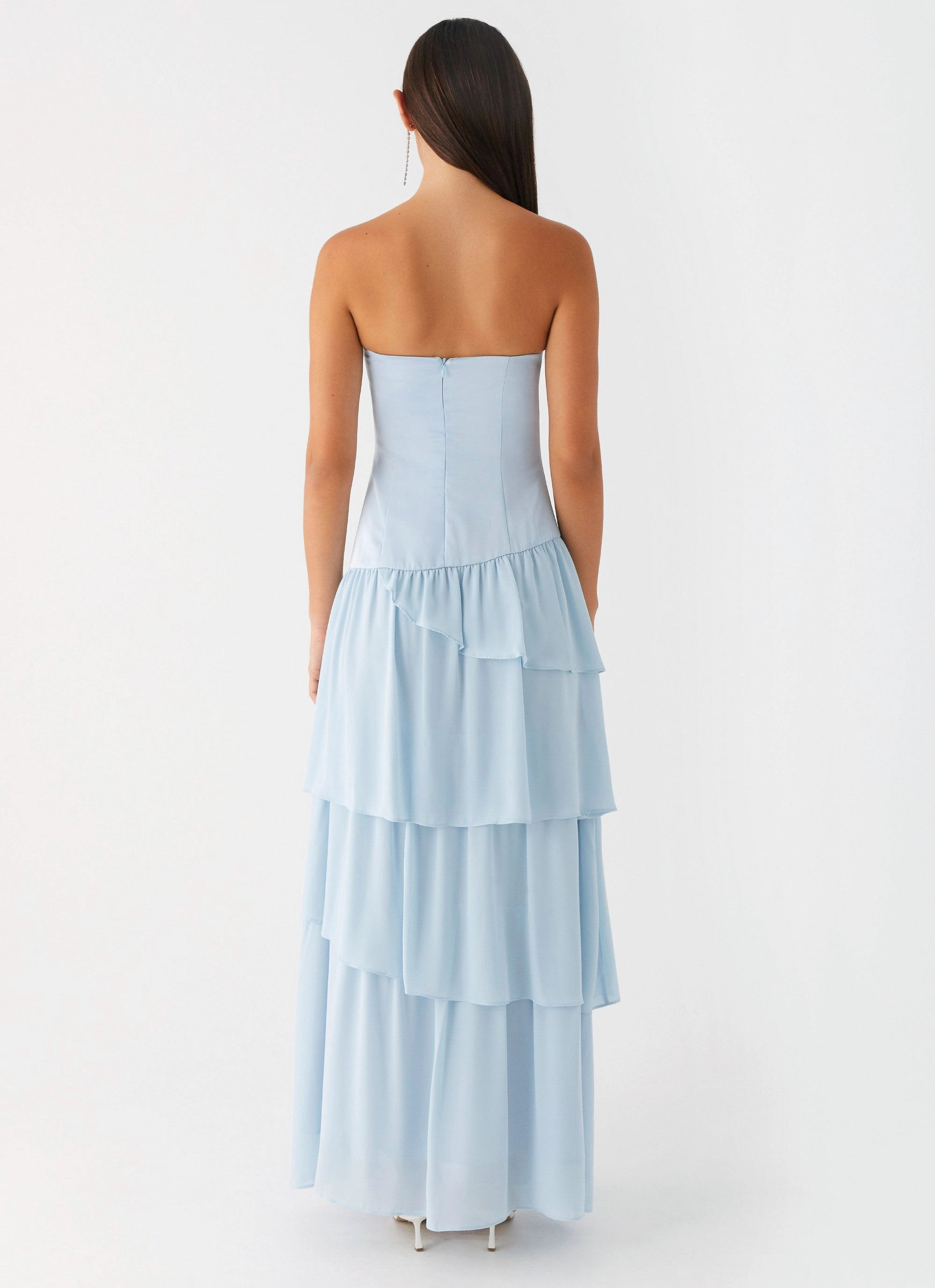 Our Story Maxi Dress - Pastel Blue Bloom Zone
