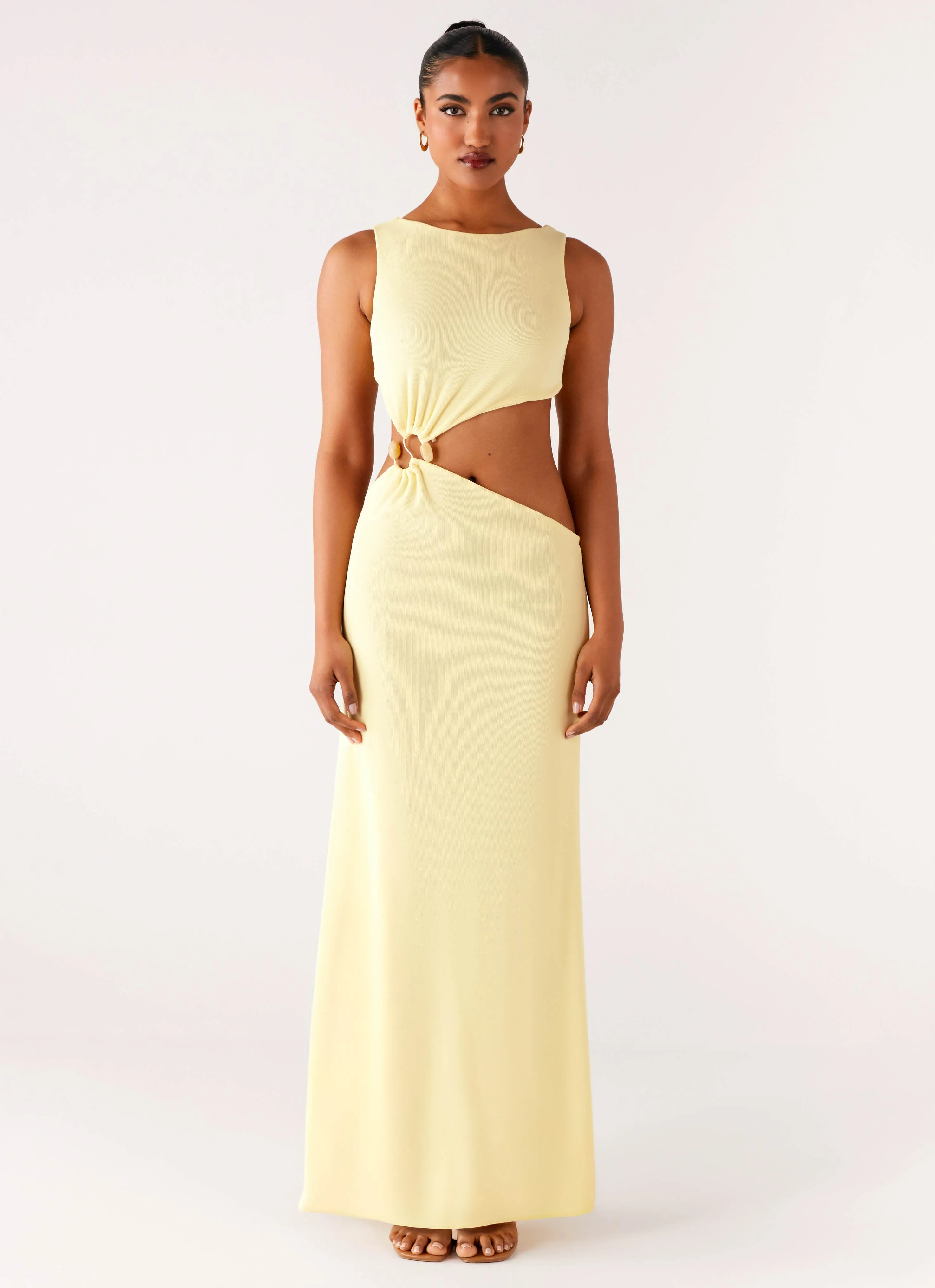 Fresh Form Fashion Fit Aruba Hardware Maxi Dress - Yellow