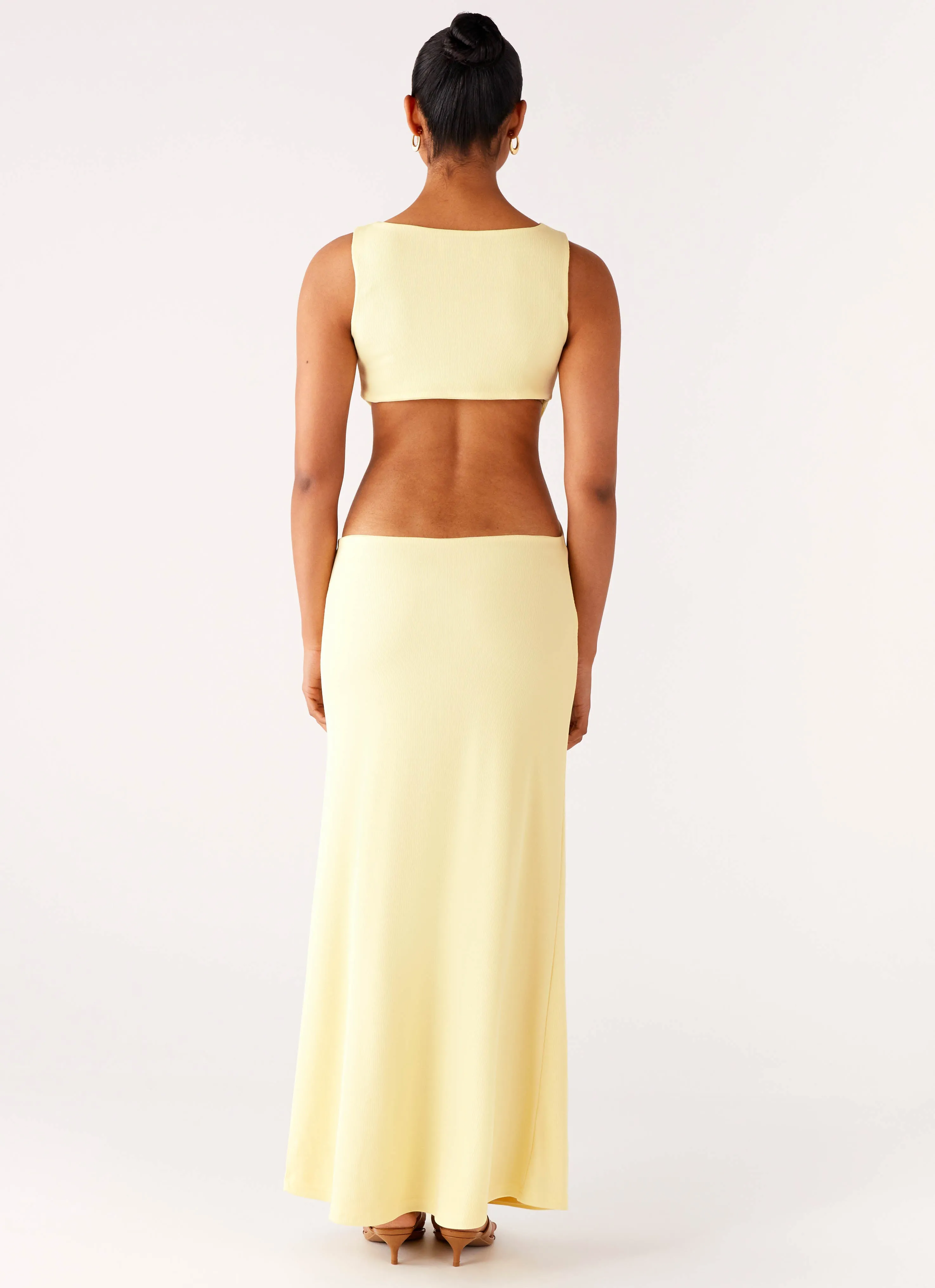 Aruba Hardware Maxi Dress - Yellow Bare Arm