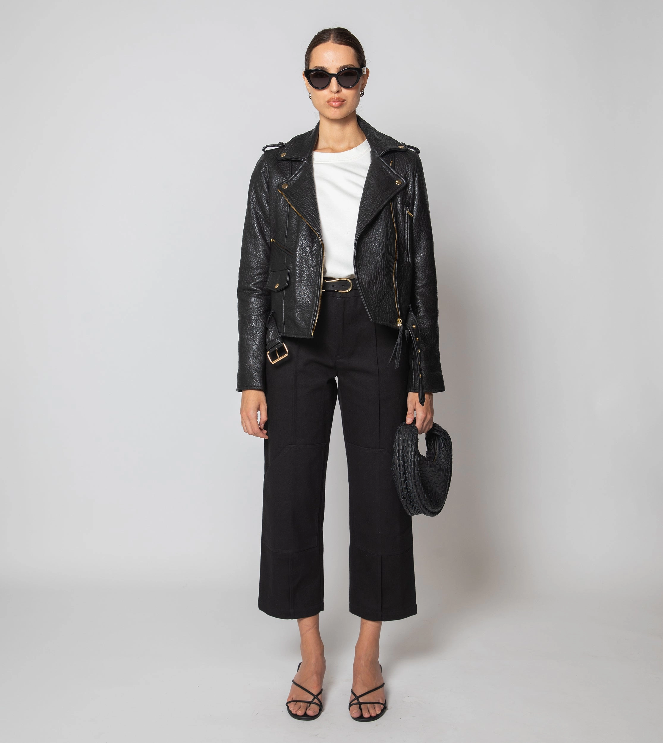 Sporty Comfort Fit Asher Leather Jacket | Black