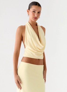 Ashi Cowl Top - Yellow NonRestrictive