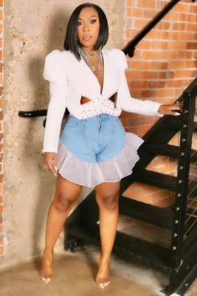 Odor control Cozy Touch Ashley Ruffle Hem Circle Shorts