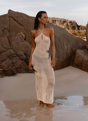 Aster Crochet Maxi Dress - Pastel Yellow Perfect Proportion