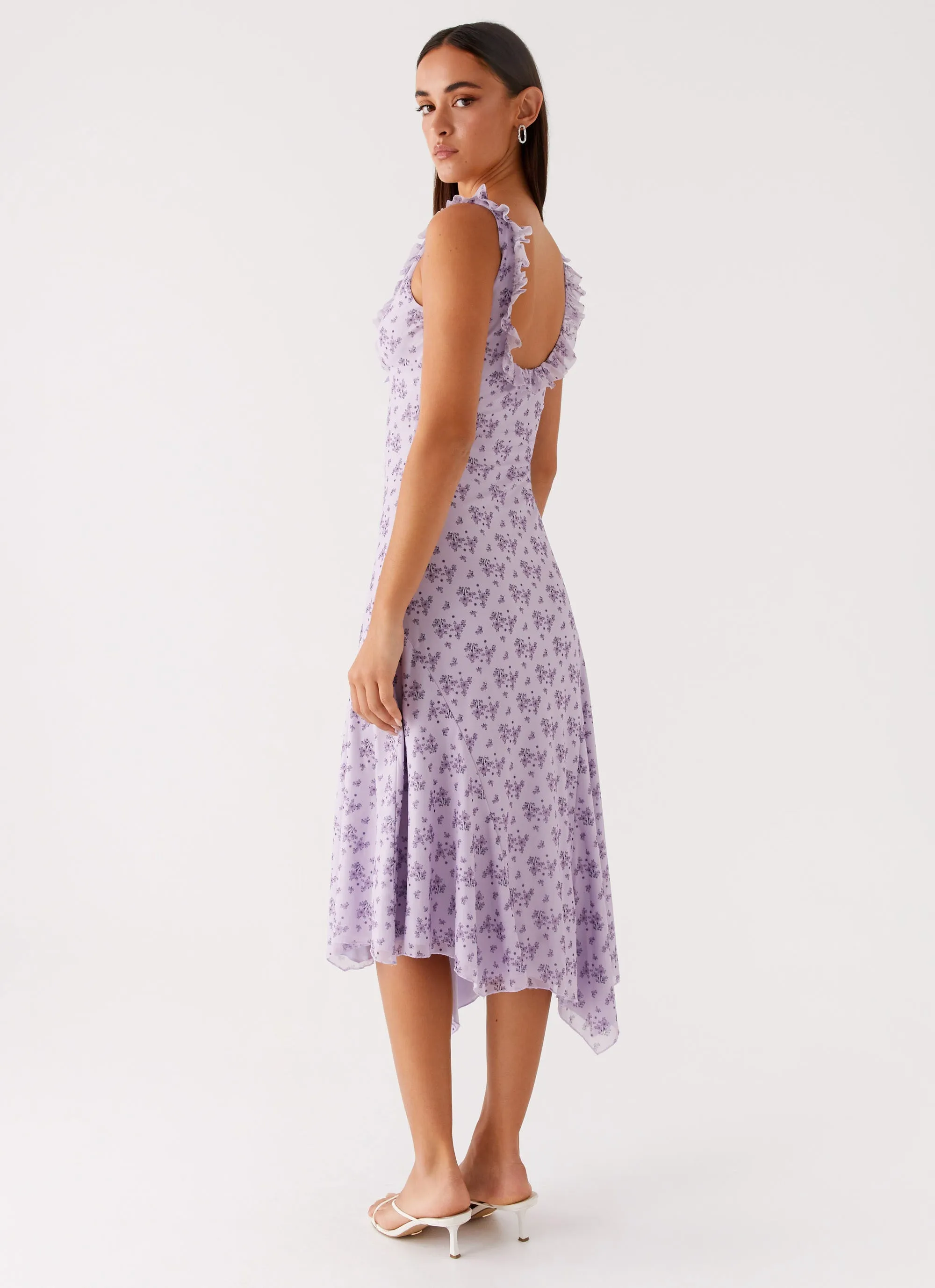 Asteri Midi Dress - Lavender Meadow Flattering Comfort Wear