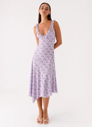 Eco-friendly Asteri Midi Dress - Lavender Meadow