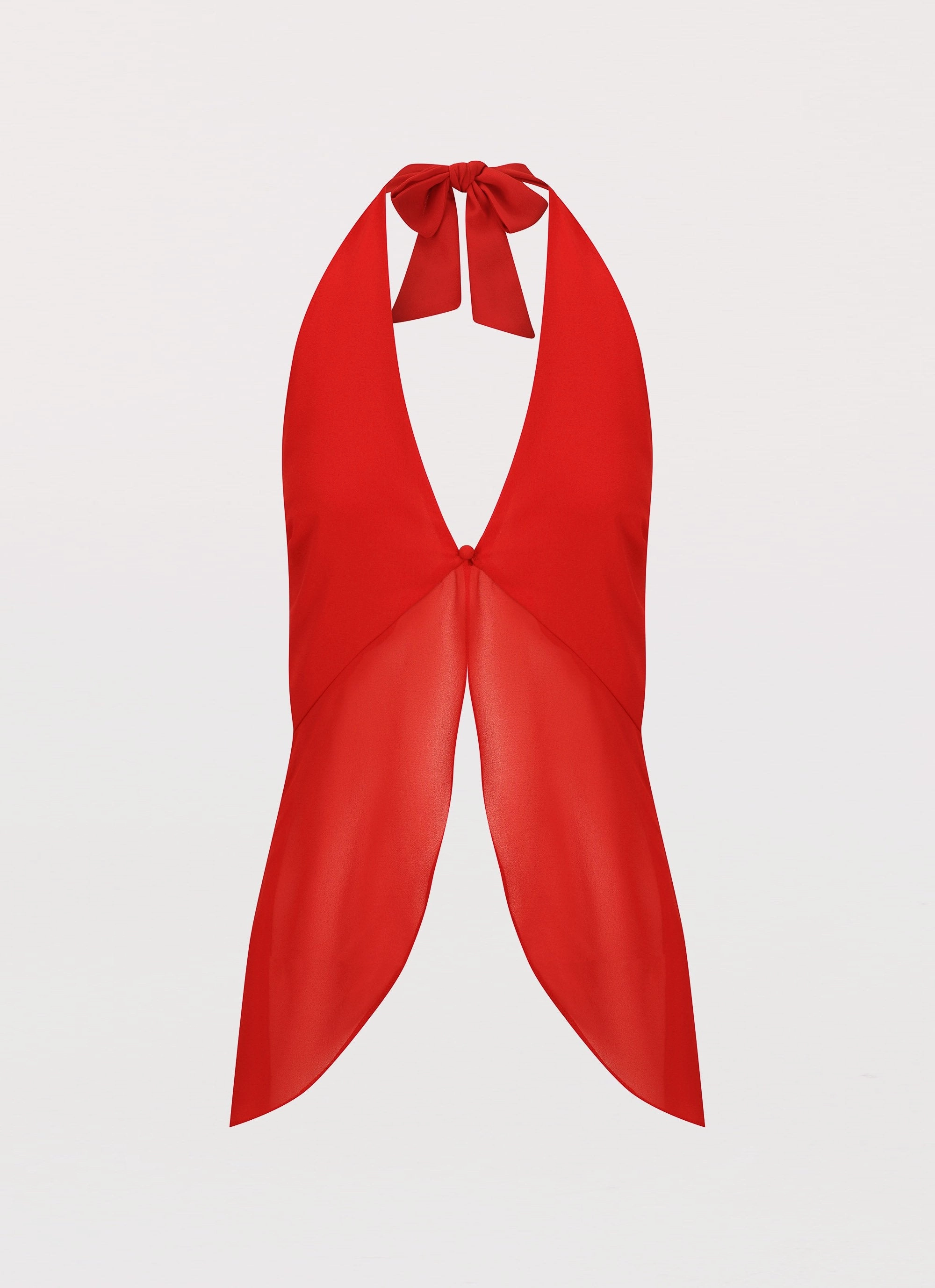 At Last Halterneck Top - Rouge Red QuickRelease StretchFit Design
