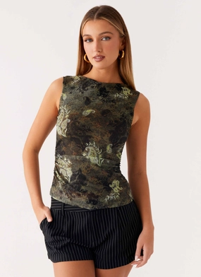 LayeredDurability Versatile Design Lux Tank Top - Cyber Floral