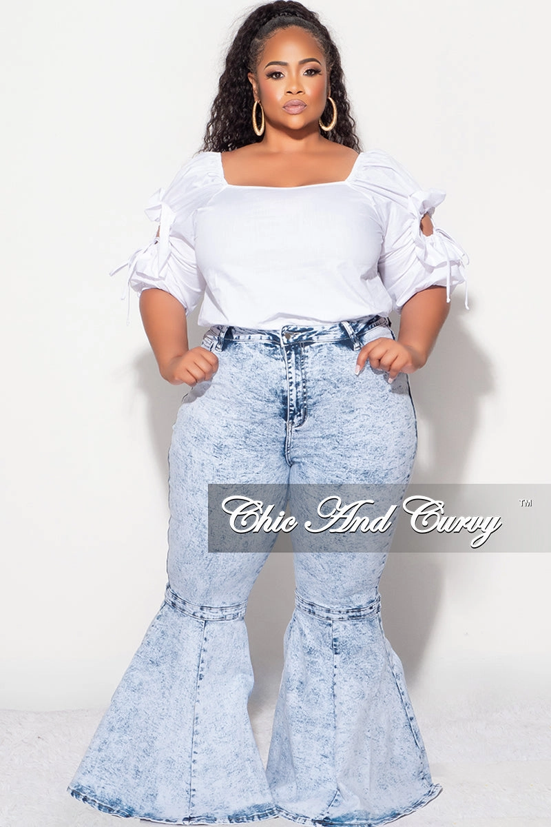 Active Motion All Day Comfort Fit Final Sale Plus Size Top with Cutout Sleeves in White
