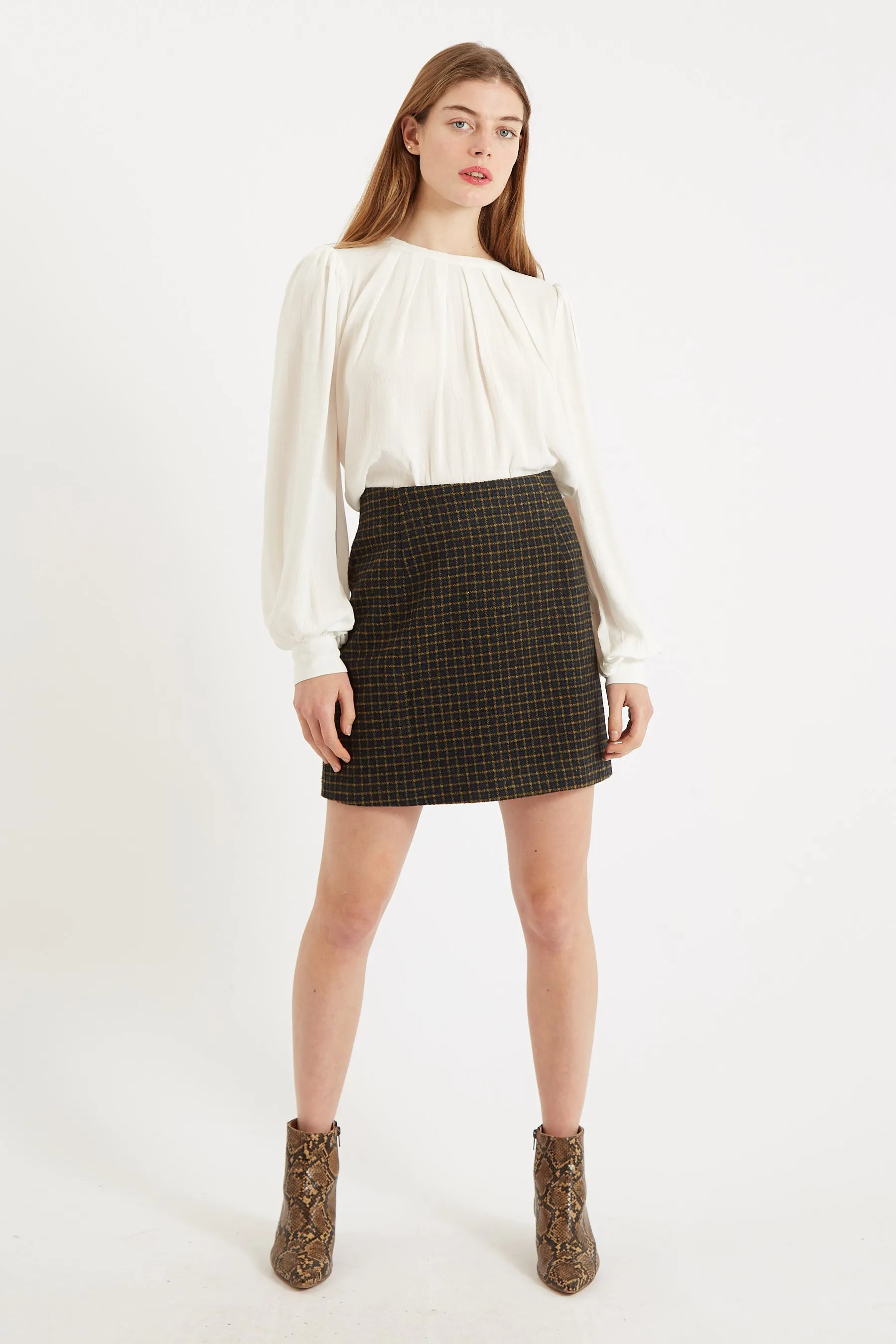 Aubin Warwick Check Mini Skirt
