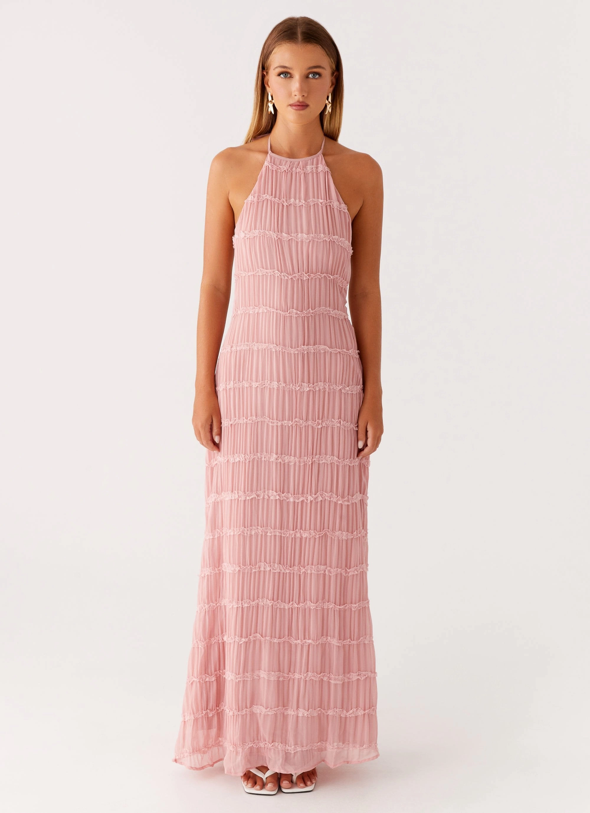 Fashionable outfit for outings Aullie Maxi Dress - Pink