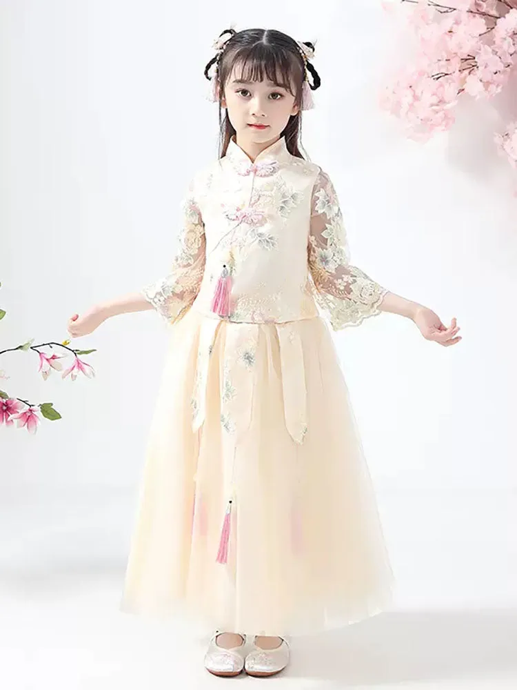 Autumn/Winter Girl's National Style Ancient Costume Oriental Cheongsam Tang Suit