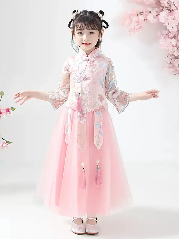 Autumn/Winter Girl's National Style Ancient Costume Oriental Cheongsam Tang Suit