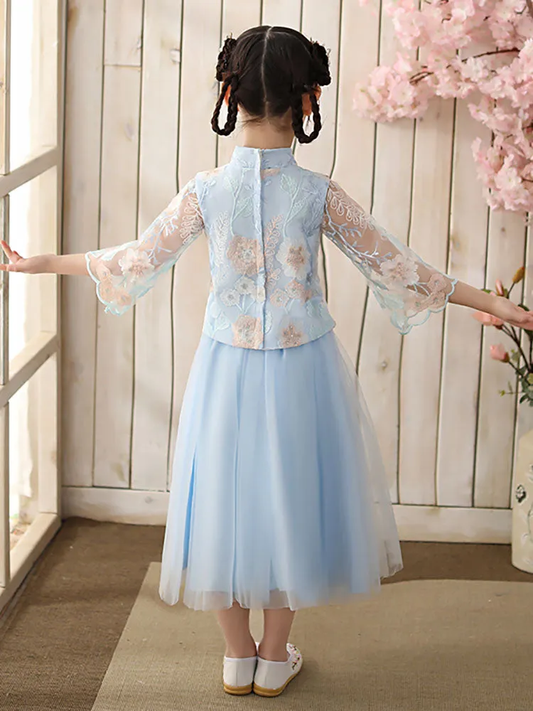 Autumn/Winter Girl's National Style Ancient Costume Oriental Cheongsam Tang Suit