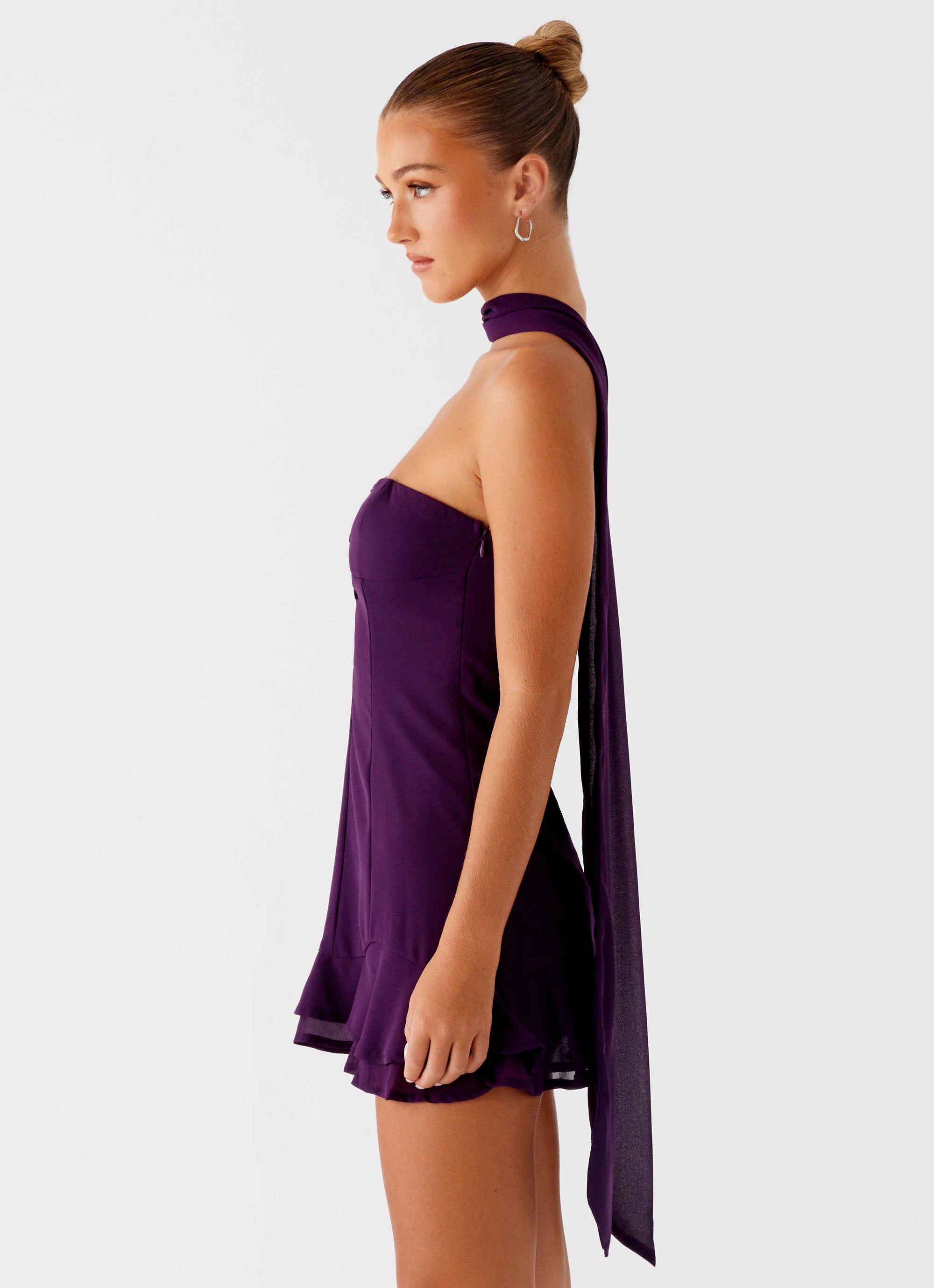Minimal Comfort Avenue Mini Dress - Plum