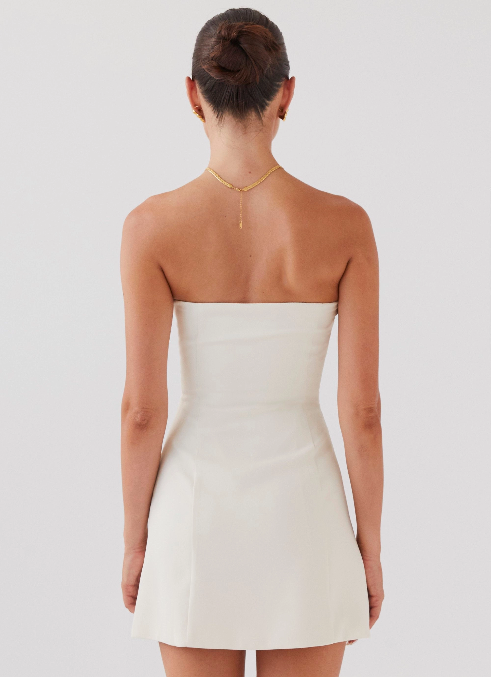 Ayanna Strapless Mini Dress - Ivory Timeless Wearable