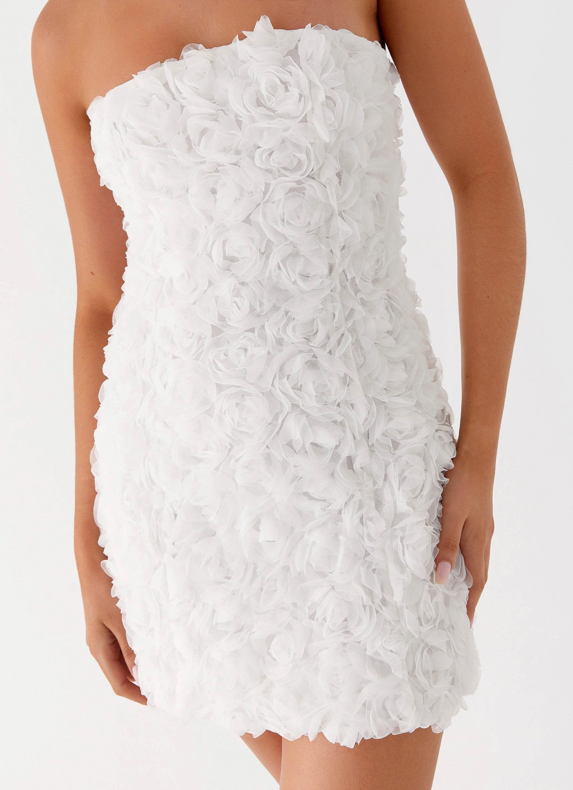 Dream Look Fresh Palette Ayanna Strapless Mini Dress - White