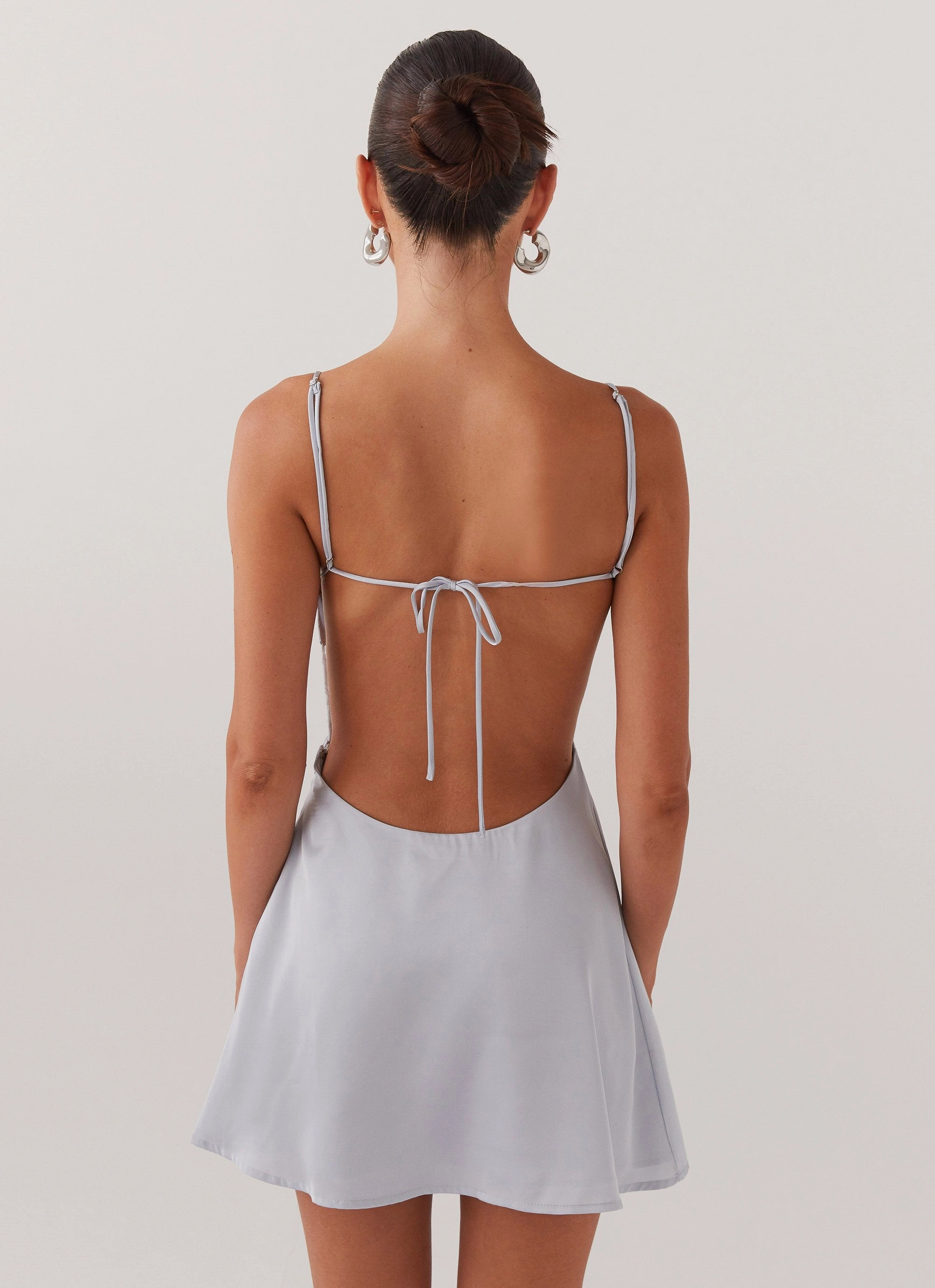 Effortless weekend dress All-Day Fit Ayla Satin Mini Dress - Arctic Blue
