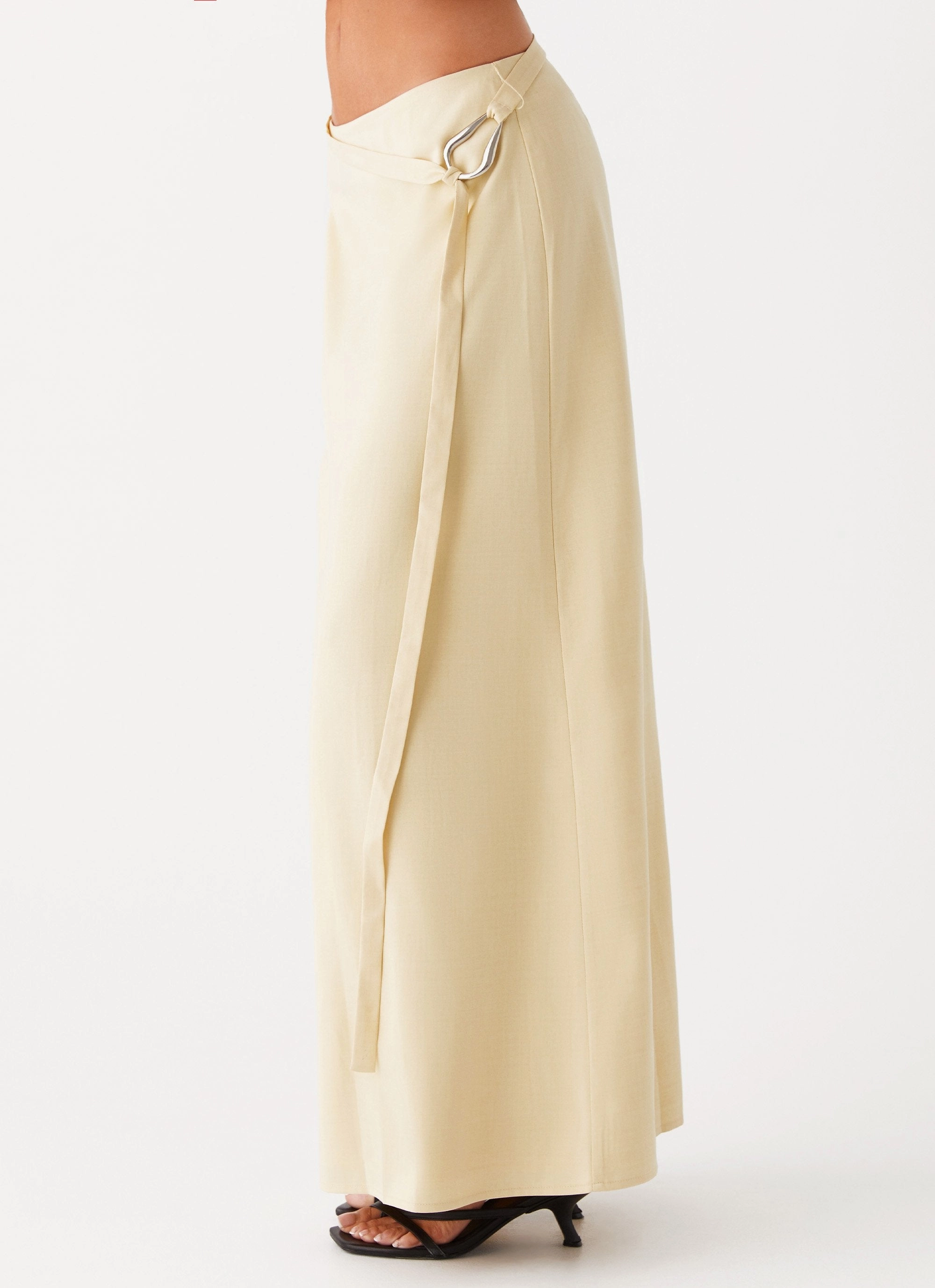 Azura Maxi Skirt - Yellow Stretch Support Soft Texture