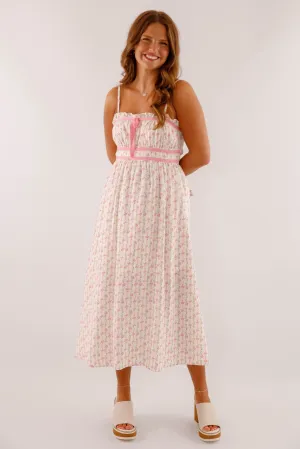 Back To Reality Midi Dress-Pink Light Motion