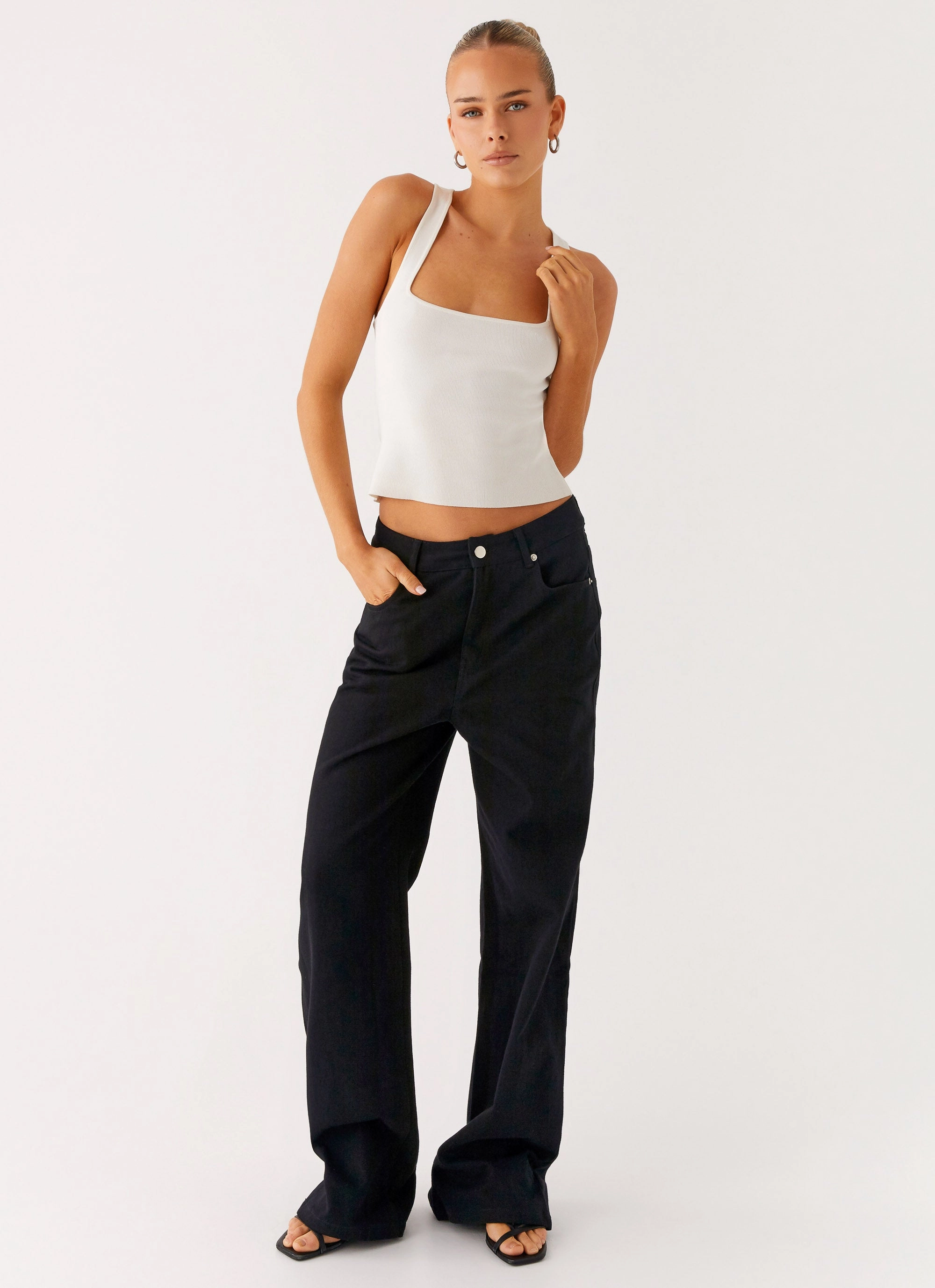Soft Touch Relaxed Comfort Fit Back Again Straight Leg Denim Jeans - Black