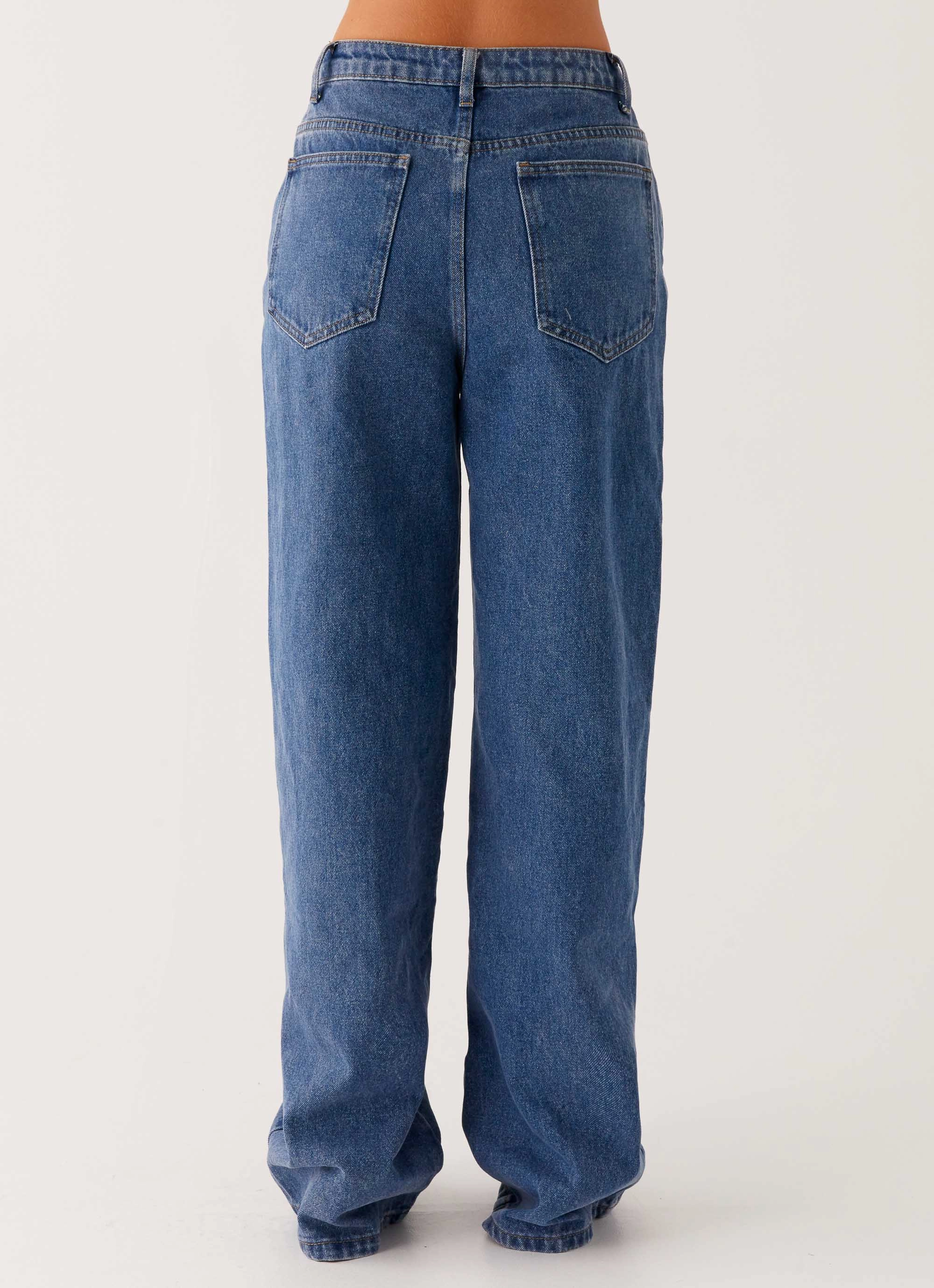 Soft and Light Training Comfort Back Again Straight Leg Denim Jeans - True Blue