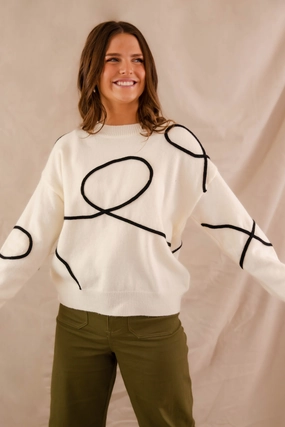 Reflective Logo Detail AdaptiveFitFabric Back And Forth Sweater