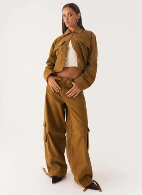 Back In Time Cargo Pant - Brown Performance Design Fit