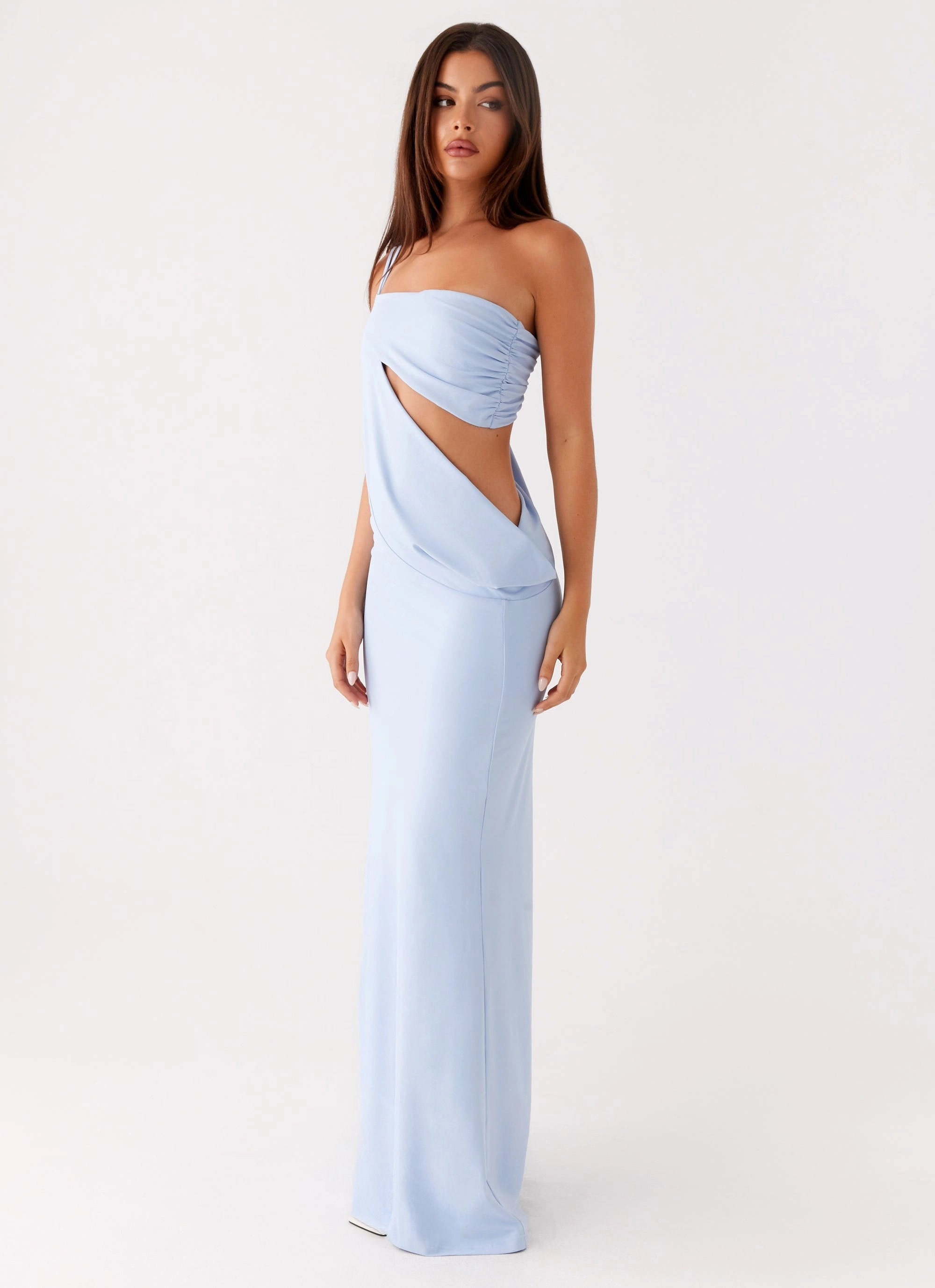 Dani Maxi Dress - Blue soft look Chic Tailoring