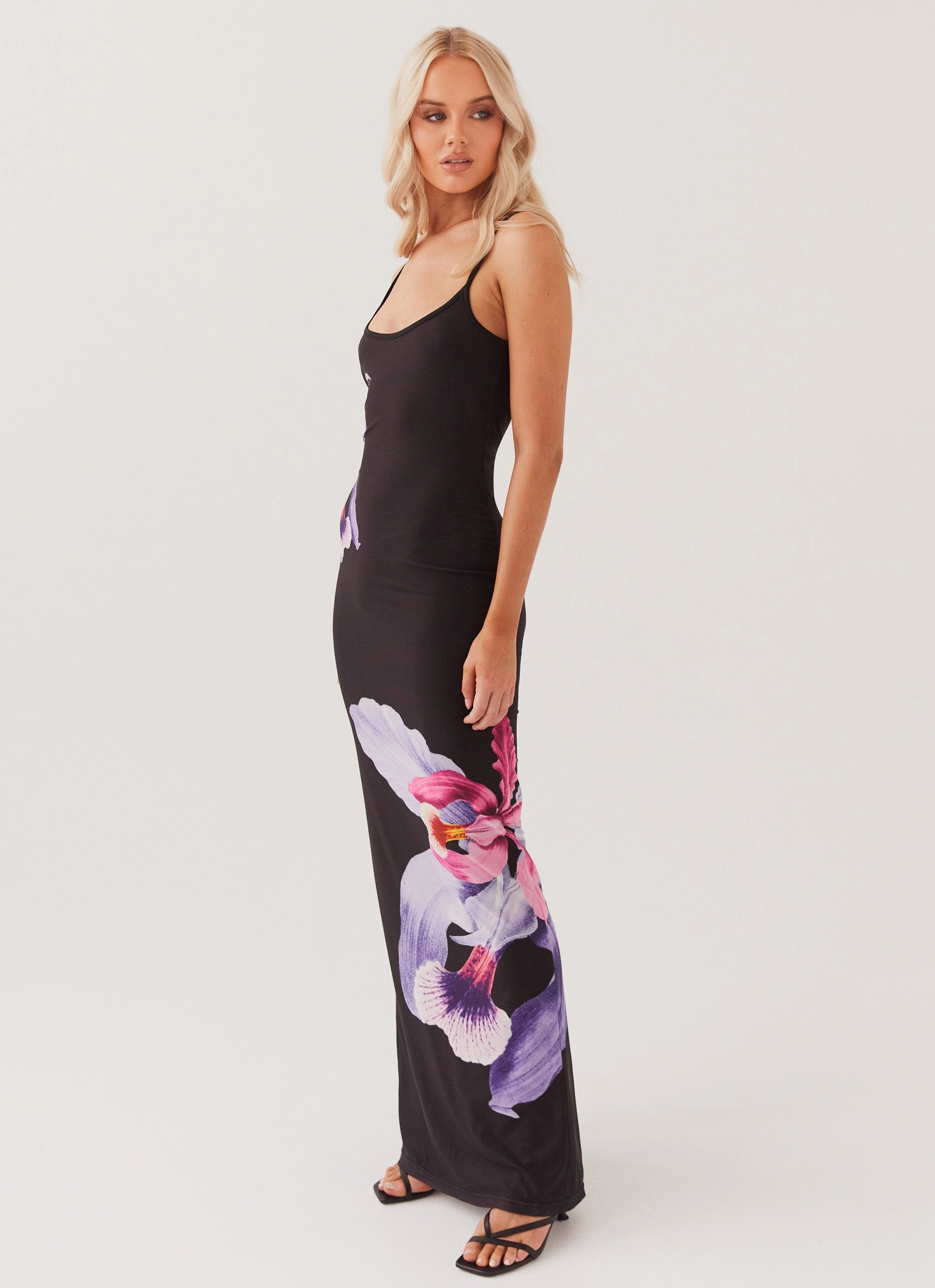 Cloud Light Bad News Mesh Maxi Dress - Black Tulip