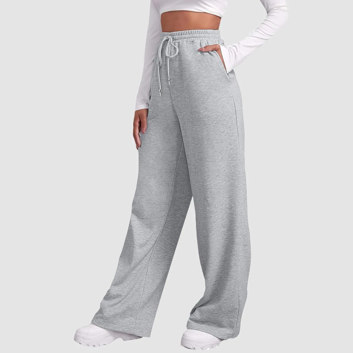 Baggy Sweatpants For Women Womens Sweatpants Baggy High Waisted Fall Pants Cinch Bottom Joggers with Pockets