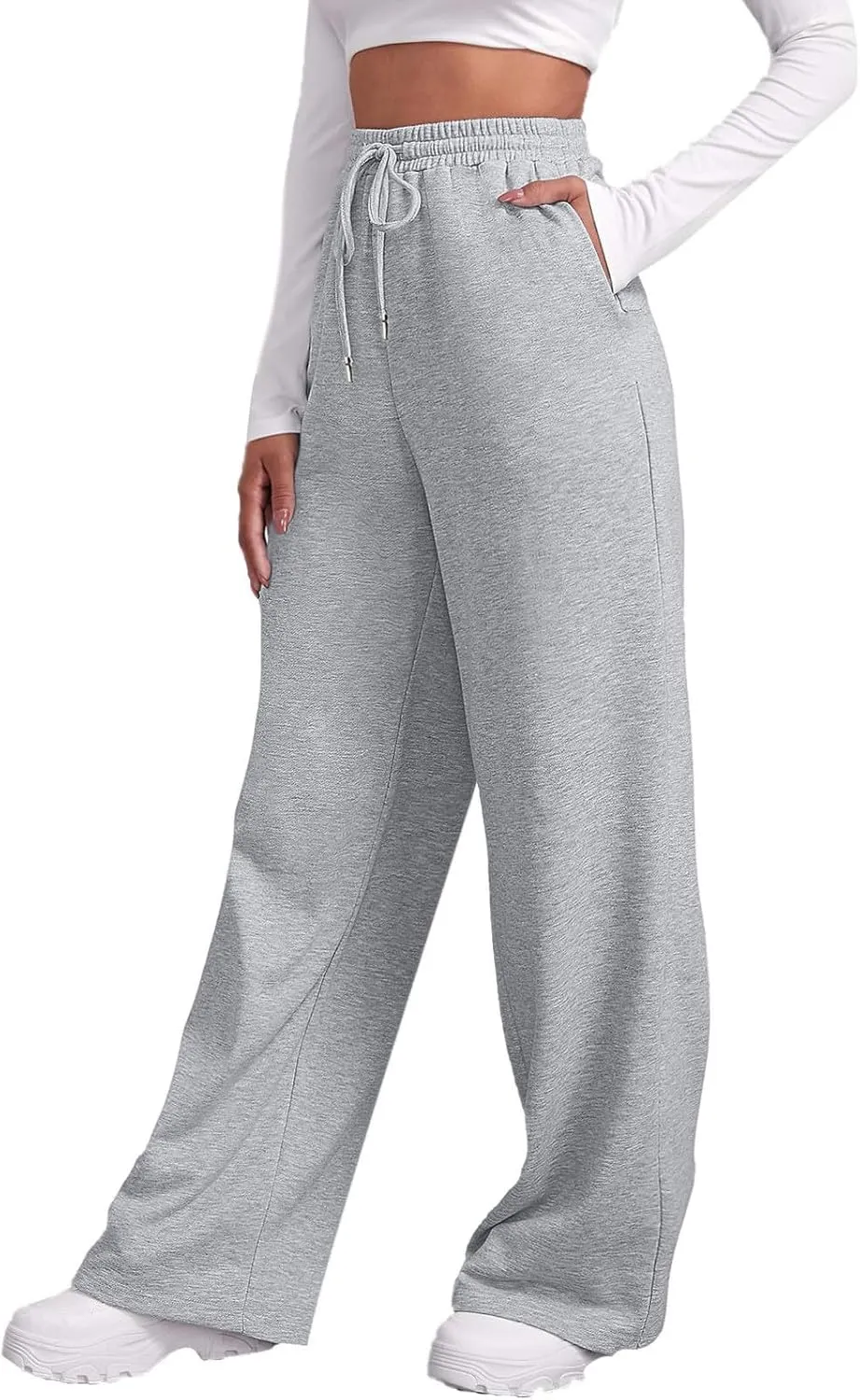Baggy Sweatpants For Women Womens Sweatpants Baggy High Waisted Fall Pants Cinch Bottom Joggers with Pockets