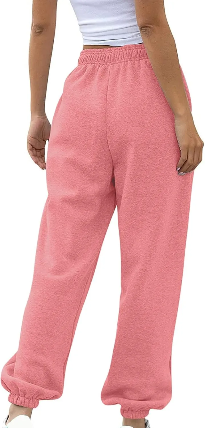 Baggy Sweatpants For Women Womens Sweatpants Baggy High Waisted Fall Pants Cinch Bottom Joggers with Pockets