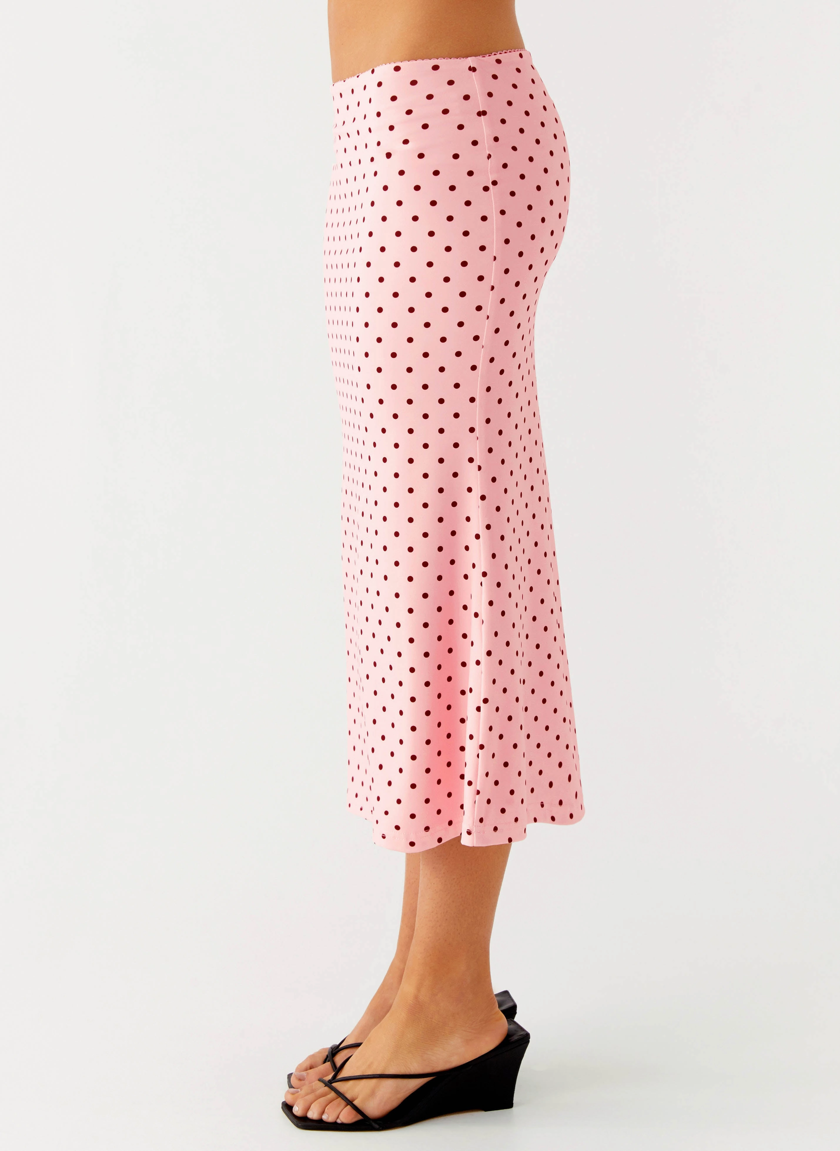 Bahama Low Rise Midi Skirt - Strawberry Dot Ripstop Reinforcement